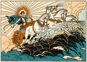 Greek God Helios Riding in Chariot --- Image by © Bettmann/CORBIS