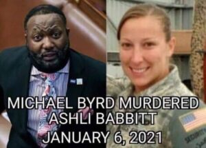 Ο νέγρος Michael Byrd δολοφονεί την Ashli Babbitt, 6 Ιανουαρίου 2021